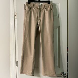 Abercrombie & Fitch Taupe Faux Leather Pants